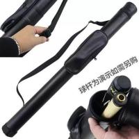 台球杆盒杆桶二分之一杆筒美式斯诺克通用小头杆球杆盒桌球杆桐 1/2杆桶[送秘制巧粉两颗]