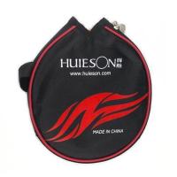 辉胜乒乓球拍套大容量便携拍包球袋套可装3球黑金葫芦拍套 红黑色圆形拍套