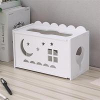 路由器机顶盒收纳盒插板插座盒电源线整理线盒客厅无线wifi收纳盒 多功能满天星大号