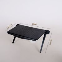 电视机路由器机顶盒置物架液晶显示视屏悬挂免打孔收纳整理架线孔 中号20厘米黑色