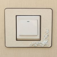 简约开关插座贴墙贴开关保护套防尘贴现代简约86型通用 浅色混合装87*90 一个装
