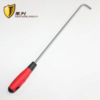 卷帘门钩子304不锈钢井盖钩子消防钩子拉门拉窗帘6、8、10mm粗[11月30日发完] 6mm粗/钢制镀锌/黄黑柄 长度