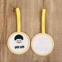 韩国ins款宝宝刺绣姓名挂牌 书包幼儿园名字牌行李牌名牌挂件 圆形圈单面款