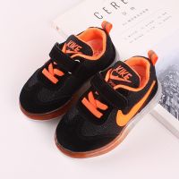 学步鞋女宝宝鞋子春秋款软底婴儿鞋1一2岁网面透气婴幼儿不掉鞋男 姜黄色 2454-520桔 内长13.5cm