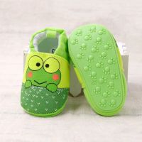 小溜宝冬季加绒婴儿鞋子男宝宝学步鞋男女软底宝宝鞋子0岁1不掉鞋 青蛙 内长13.5cm