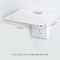 免打孔路由器置物架机顶盒收纳盒智能音箱插座支架天猫精灵支架 [1只装]大号壁挂支架
