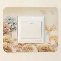 5个装 免打孔86型北欧风亚克力开关贴墙贴保护套墙壁插座家用装饰 发财树五个装 8.6*8.6cm普通款