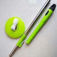 加粗拖把杆 好神拖旋转甩水拖把杆 通用手压式加厚拖布杆子配件 绿色 1塑料盘1毛头不带杆