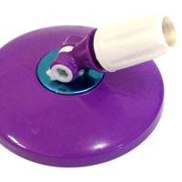 拖把盘好神拖底盘圆盘旋转拖把配件拖布圆盘塑料卡圆盘好神拖布头 加强款紫色圆盘1个(接口22mm)
