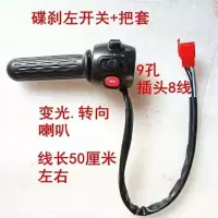 电动车连体组合把座电摩转把总成一体开关小龟王升级碟刹鼓刹专用 碟刹左边开关