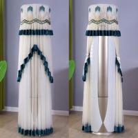 开机不取空调罩套立式圆形防尘罩海尔美的格力圆柱柜机空调套全包 印象圆柜机绿 空调直径38-42*高度175cm全