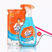 威猛先生玻璃清洁剂家用去污玻璃水擦玻璃净神器汽车擦窗户清洗剂 威猛玻璃水1瓶+1包送窗刮