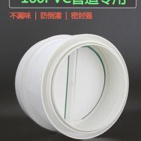 厨房抽油烟机止回阀防回风通用外墙防倒灌160pvc管道止逆阀单向阀 升级透明C款:两头都接150 - 180mm烟管