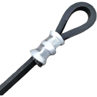 黑色橡胶钢丝绳货车刹车绳包胶皮压头钢丝绳捆绑绳封车绳车厢拉绳 2米长(两头压扣) 5毫米粗