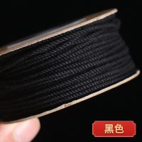 文玩线绳无弹力手搓棉线 佛珠手串编织金刚星月菩提穿珠绳子 黑色 1.0mm每卷约长30米