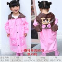 儿童雨衣女童男童套装斗篷式幼儿园宝宝雨裤雨伞小孩二件套防水 粉米妮雨衣(仅雨衣) XS建议身高80-95CM