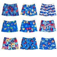 儿童泳裤男童游泳裤男孩泳衣中大童平角卡通泳帽泳镜学游泳衣套装 花色款随机发 单裤 L (20-40斤) 有抽绳+松紧