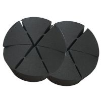 [帕瑞诗光皮面三角海绵粉扑超软不吃粉美妆蛋化妆工具干湿两用影 黑色2袋12片