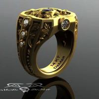 饰品夸张简约大方几何金色霸气镶锆石戒指新款上新CR521 7码105-115斤 CR521金色