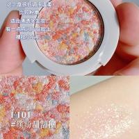 unny单色眼影盘ins超火闪粉 珠光 防水平价学生小众亮片小盘 便携 F101混色米粒