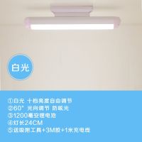 充电台灯护眼学习LED灯学生宿舍神器卧室房间床头夜灯化妆镜前灯 24D单色白光