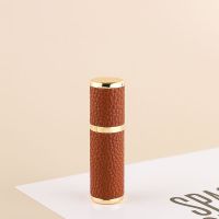 10ml便携玻璃花露水驱蚊喷雾细雾爽肤水化妆品香水分装瓶液体喷雾 皮革5ml深咖灰