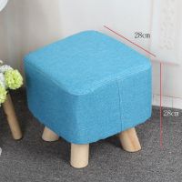 动物换鞋凳子实木宝宝可爱卡通沙发圆凳创意大象儿童小板凳家用 布-蓝-28