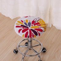 方形化妆凳套罩梳妆台凳套圆凳子套罩吧台椅子方凳子钢琴凳防尘罩 圆形凳套 含羞草