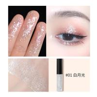 液体眼影高光液防水珠光闪粉亮片提亮卧蚕舞台人鱼泪眼妆单色眼影 1#月光白(热卖)