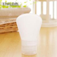 便携旅行洗漱硅胶分装瓶套装洗发水沐浴露化妆品小样旅游用品空瓶 [纯色分装瓶]白37ml