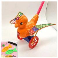 婴幼儿学步玩具车卡通动物手推车手推杆儿童玩具地摊货源批发玩具 手推鸡+宝宝洗澡水温计