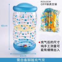 早教婴幼儿爬行学步玩具6-14月宝宝铃铛引导学爬健身充气滚筒玩具 快乐天空训练筒(黄蓝随机无打气筒)