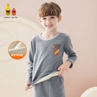 爆笑虫子儿童加绒内衣套装男女童秋季加厚家居服时尚新款保暖睡衣 BXNYTZ-A(加绒)01 黎明灰 110 码