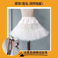 奇迹暖暖环游世界日常lolita连衣裙大佬萝莉女佣服装可爱女仆套装 裙撑(送黑色蝴蝶结袜子) S