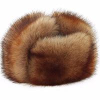 雷锋帽男女冬季中老年护耳东北加厚保暖户外男士仿狐狸毛皮草帽子 黄棕色 S[56-58cm]