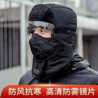 [鳄鱼]帽子男冬天骑车防风防寒护耳棉女东北加绒加厚雷锋帽 黑色-普通款[经典款] [雷锋帽]