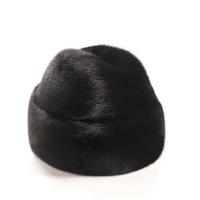 仿整水貂皮帽子秋冬季中老年男士户外老头帽皮草貂皮雷锋棉帽 加强版法式黑色 M(56-58cm)
