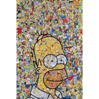 海绵宝宝蜡笔小新木质拼图300片520片1000成人手工益智动漫画玩具 图1 辛普森 300片26x38cm默认拼好分区