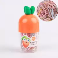 韩版小橡皮筋胡萝卜瓶不伤发一次性加厚儿童成人女孩强拉不断头饰 胡萝卜瓶大圈北欧色(约100根)
