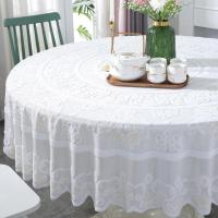 欧式圆桌布提花餐桌布圆形台布小圆桌布 图片色 直径90(适合50左右桌子)