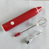 大功率充电款打蛋器烘焙打蛋糕奶粉搅拌充电自动蛋清奶油打发颜料 中华红(单打蛋头)