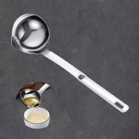 304不锈钢隔油勺家用盛汤勺子滤油神器长柄油汤分离勺厨房神器 ##升级款实惠滤油勺盛汤两用勺#2#