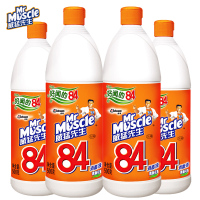 威猛先生84消毒液500g*4瓶家用衣物漂白清新花香居家清洁84消毒剂 威猛先生84清洁液500g*4瓶