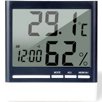 赠电池家用室内电子温度计多功能温湿度表LED夜光节能型卧室 简约版