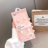 <两副装>日系粉色耳机入耳式有线可爱女学生儿童vivo苹果OPPO通用 彩妆粉