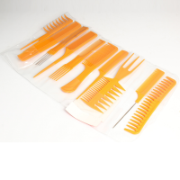 超薄黑色理发店专业美发梳子防静电套装男士飞机头油头苹果梳 黄色