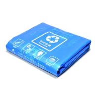 物业垃圾分类垃圾袋彩色大号加厚蓝色可回收物灰色其他垃圾厨余袋 蓝色可回收物 45*53cm(100个)