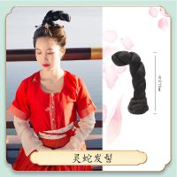 汉服假发包飞天发髻古装假发一体式发髻唐朝双头古风垫发包造型 灵蛇发髻