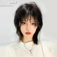 假发男鲻鱼头超A狼尾酷帅气韩版自然短直发个性cos蓬松 全头套式 自然黑送发网发卡