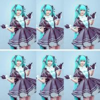 cos假发 VOCALOIV家100CM未来初音miku钢音 梅花 千本樱 黑岩射手 草青色